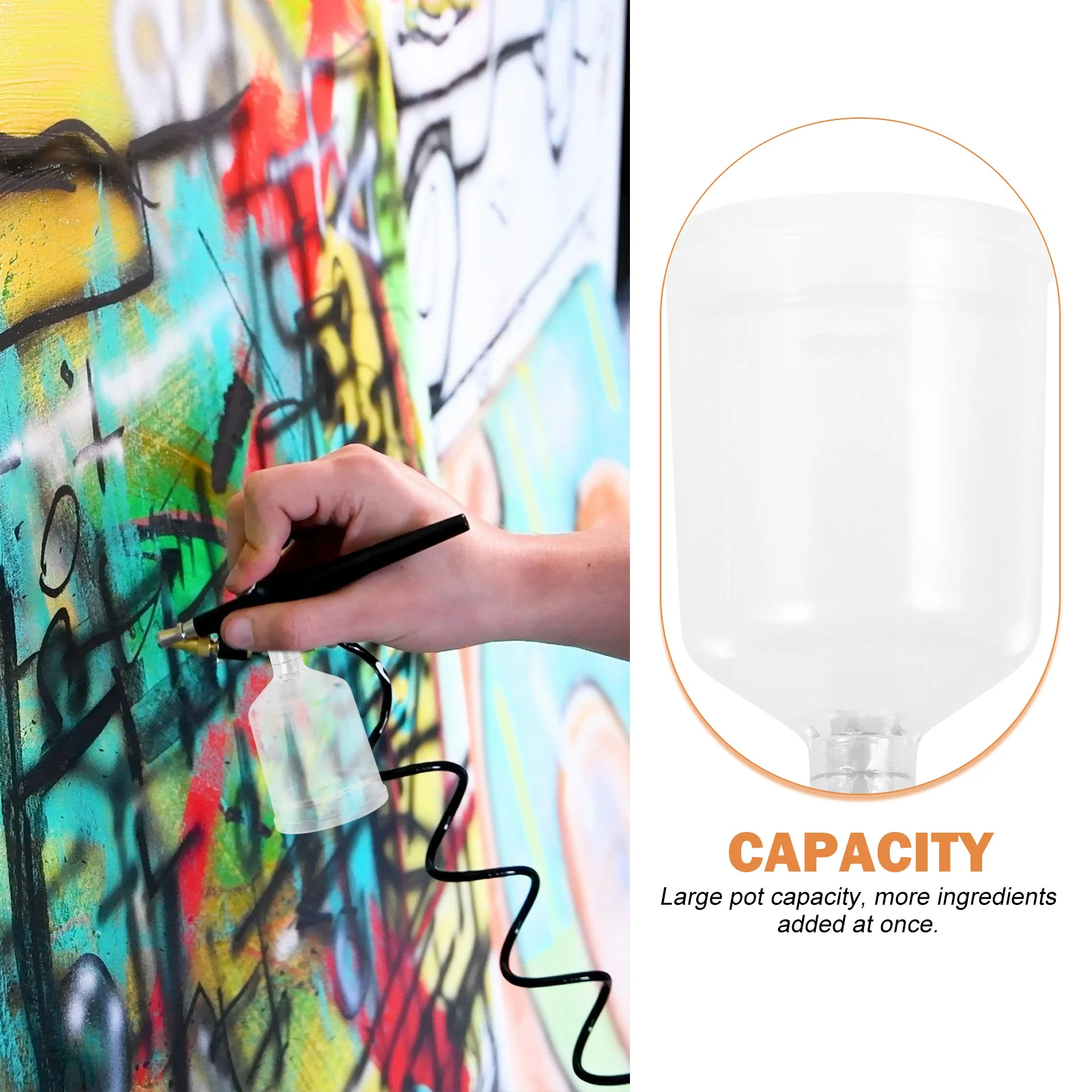 Spray Paint Airbrush Detachable Cup Clear Plastic Pigment Replacement Pot Precise Spraying Save Paint Cost Efficient Work
Spray Paint Airbrush Detachable Cup Clear Plastic Pigment Replacement Pot Precise Spraying Save Paint Cost Efficient Work