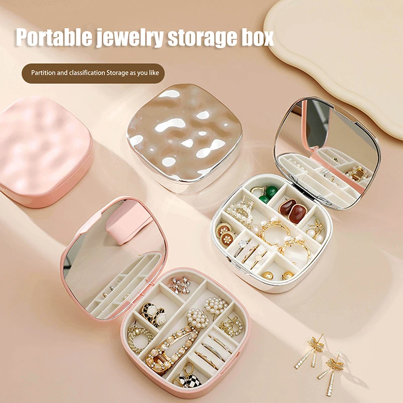 Travel Jewelry Case With Mirror Necklace Earrings Ring Organizer Display Boxes Plastic Buckle Jewelry Storage Box Portable
Travel Jewelry Case With Mirror Necklace Earrings Ring Organizer Display Boxes Plastic Buckle Jewelry Storage Box Portable