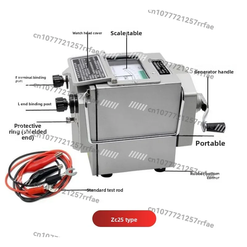 Electrician Megaohm Meter Hand Crank 500/1000/2500V Insulation Grounding Resistance Tester ZC25 for Current Special
Electrician Megaohm Meter Hand Crank 500/1000/2500V Insulation Grounding Resistance Tester ZC25 for Current Special