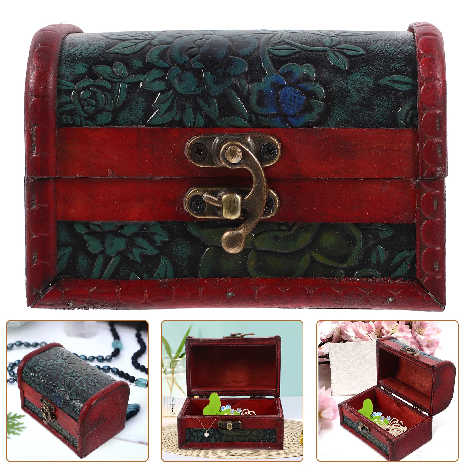 Vintage Wooden Treasure Chest Decorative Jewelry Organizer Container Keepsake For Bedroom Ring Storage Large
Vintage Wooden Treasure Chest Decorative Jewelry Organizer Container Keepsake For Bedroom Ring Storage Large