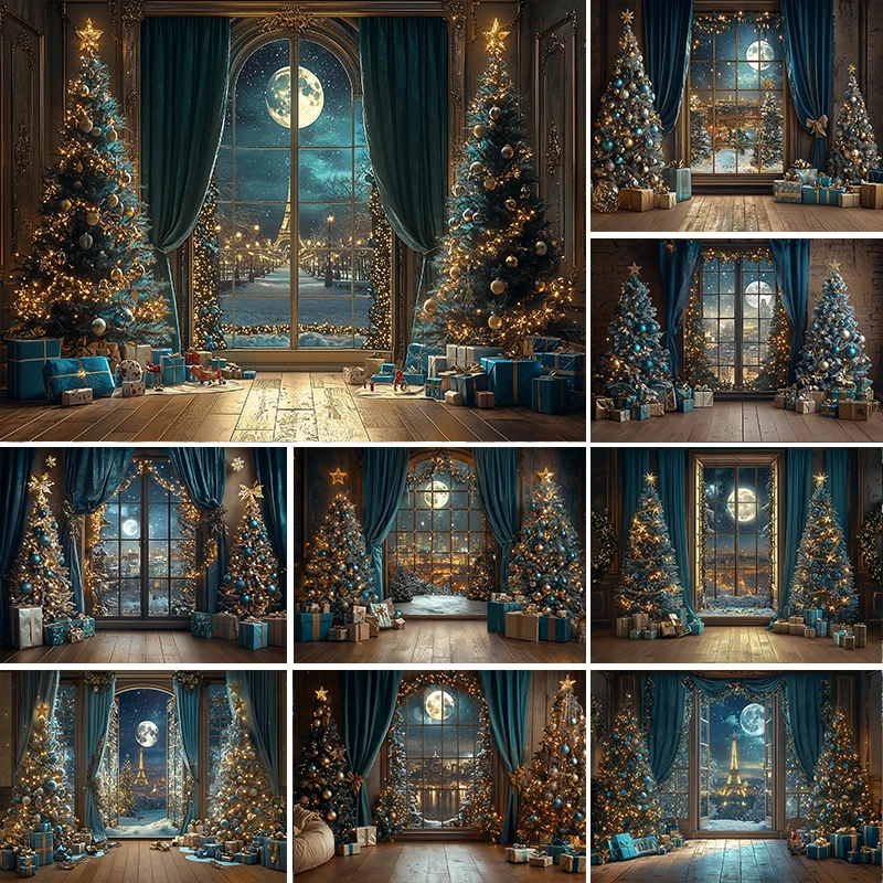 LS Photography Background Christmas Blue Window Curtain Winter Xmas Tree Kids Family Portrait Decor Backdrop Photo Studio
LS Photography Background Christmas Blue Window Curtain Winter Xmas Tree Kids Family Portrait Decor Backdrop Photo Studio