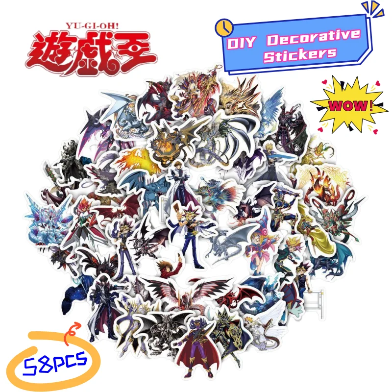 New 58pcs Yu-Gi-Oh stickers creative personalized anime merchandise phone case water cup waterproof decorative DIY stickers
New 58pcs Yu-Gi-Oh stickers creative personalized anime merchandise phone case water cup waterproof decorative DIY stickers