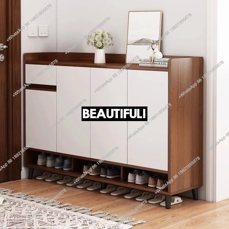 Solid wood shoe cabinet household door storage cabinet integrated large capacity home
Solid wood shoe cabinet household door storage cabinet integrated large capacity home