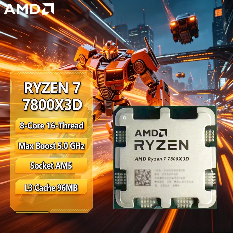 AMD CPU Ryzen 7 7800X3D New R7 7800X3D 5.0 GHz 8-Core 16-Thread 5NM 96M 100-100000910 Socket AM5 Tray Without Cooler
AMD CPU Ryzen 7 7800X3D New R7 7800X3D 5.0 GHz 8-Core 16-Thread 5NM 96M 100-100000910 Socket AM5 Tray Without Cooler