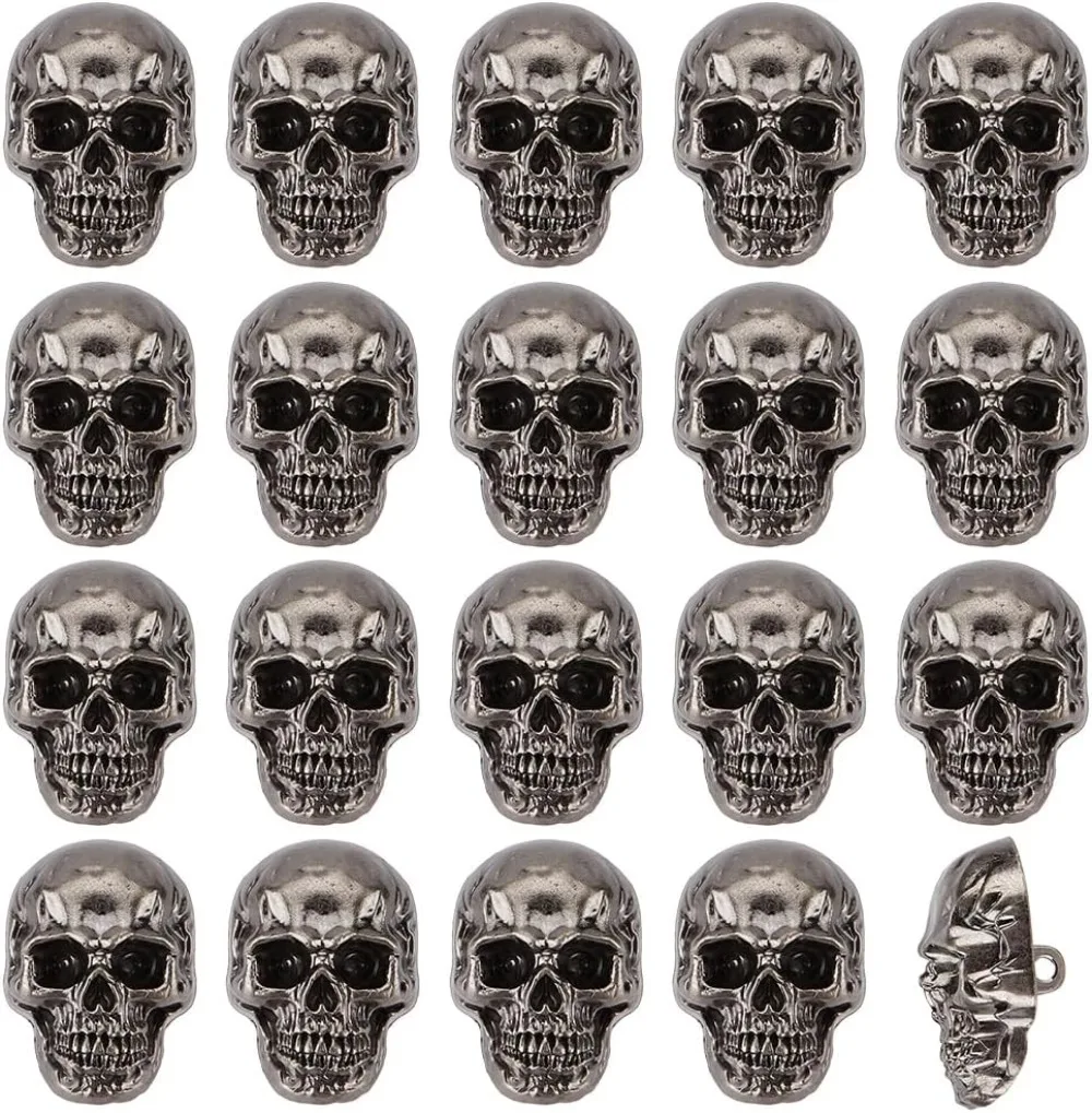 20Pcs Skull Button Leather Skull Head Decorative Buckle 2mm Hole Punk Metal Stud Screw Back Buckle DIY Rivet Skull making kit
20Pcs Skull Button Leather Skull Head Decorative Buckle 2mm Hole Punk Metal Stud Screw Back Buckle DIY Rivet Skull making kit