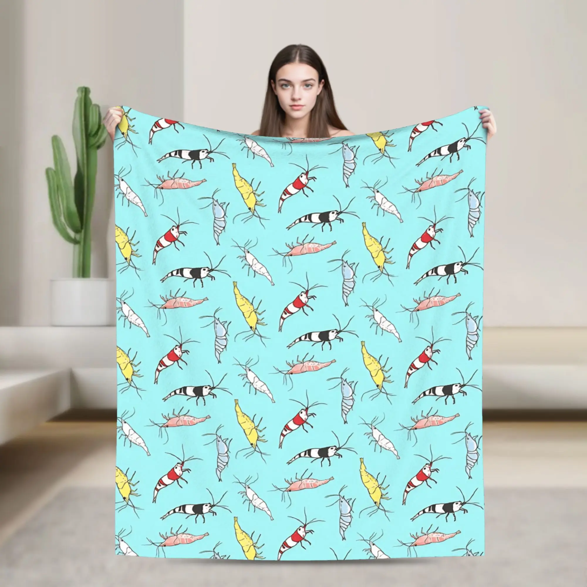 Fancy Ornamental Aquarium Shrimp Partten Blanket Fleece All Season Breathable Warm Throw Blanket for Home Outdoor Quilt
Fancy Ornamental Aquarium Shrimp Partten Blanket Fleece All Season Breathable Warm Throw Blanket for Home Outdoor Quilt