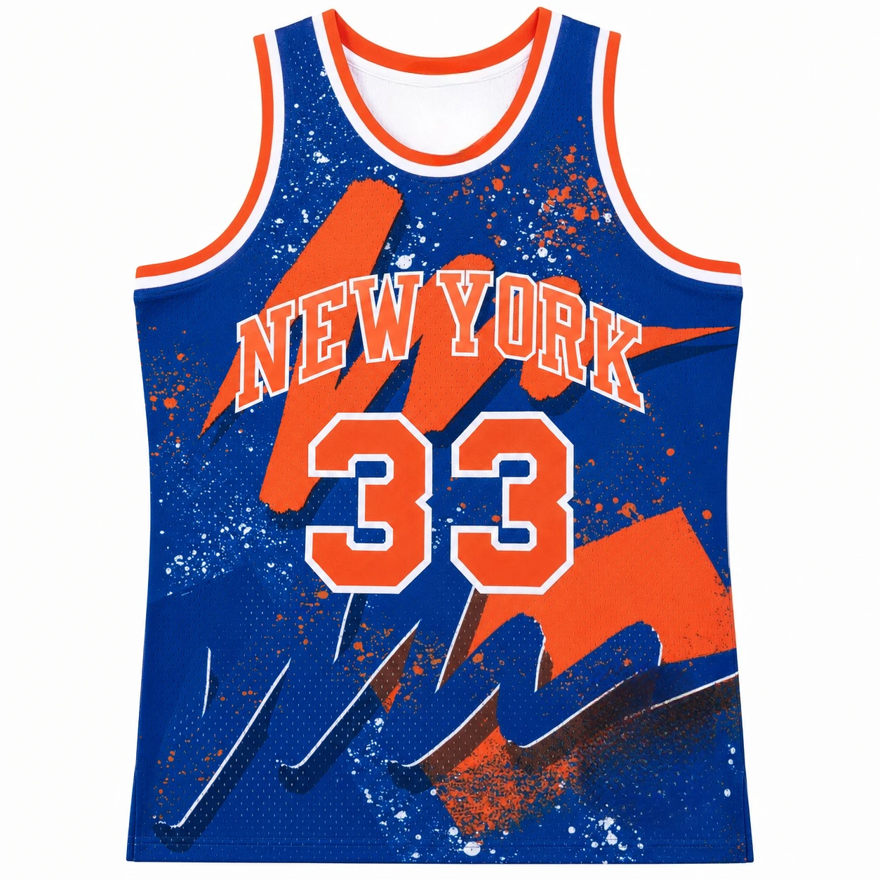 33 New York Knicks Graffiti Basketball Jersey Splash Art Print Breathable Mesh Sleeveless Fan Sport Tank Uniform Kids and Family
33 New York Knicks Graffiti Basketball Jersey Splash Art Print Breathable Mesh Sleeveless Fan Sport Tank Uniform Kids and Family