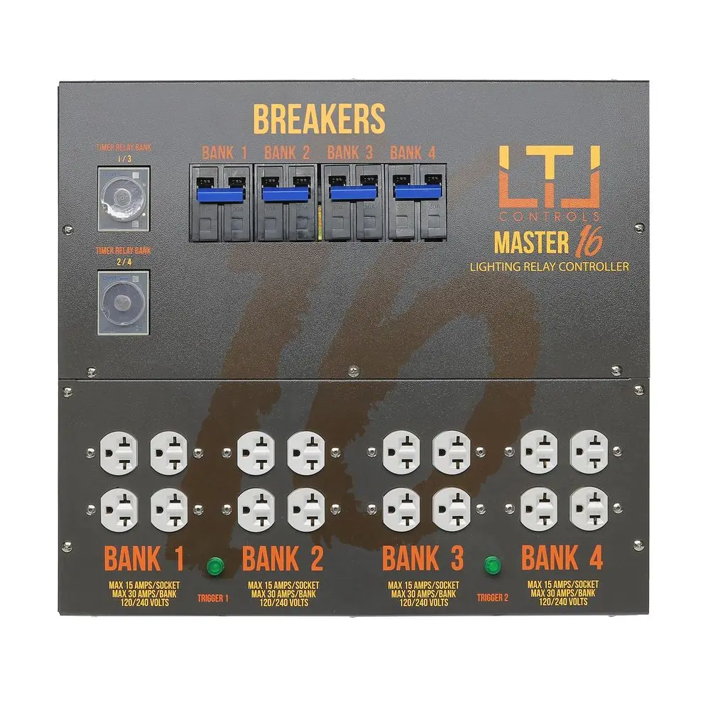 Master 16 Lighting Relay Controls, HID Lighting Hydroponic Ballast Relay Controller for 16 Grow Lights, Master Lighting Control
Master 16 Lighting Relay Controls, HID Lighting Hydroponic Ballast Relay Controller for 16 Grow Lights, Master Lighting Control