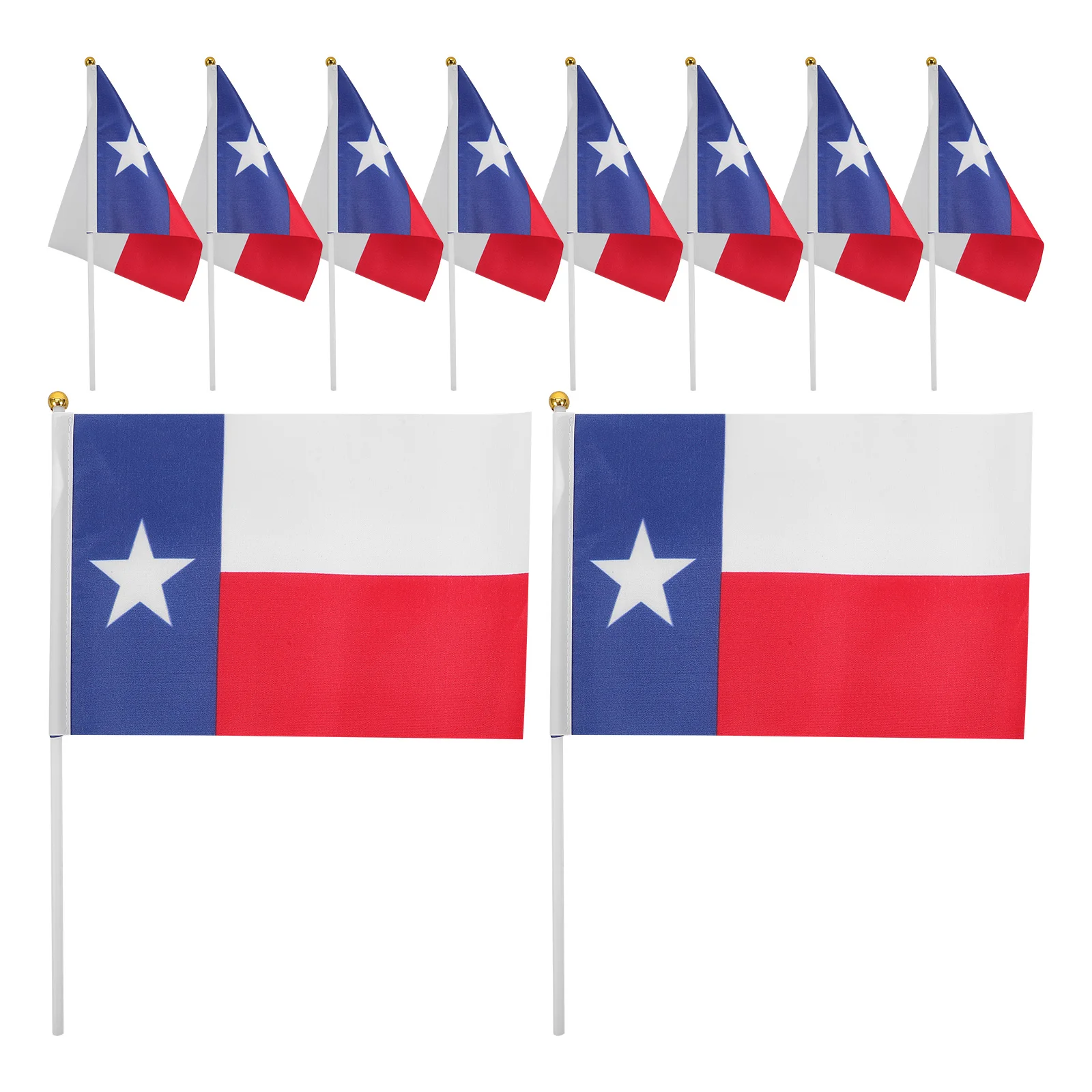 10pcs Texas Durable Polyester Small State Flags Patriotic Decorations Festivals Parties Mini Hand Waving Flags
10pcs Texas Durable Polyester Small State Flags Patriotic Decorations Festivals Parties Mini Hand Waving Flags
