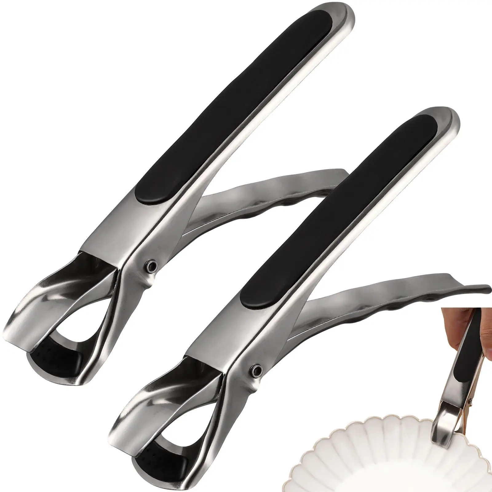 2Pcs Anti Clip Hot Plate Gripper Stainless Steel Kitchen Tools Non Slip Dish Tongs Oven Anti Scald Clip Clamp Use
2Pcs Anti Clip Hot Plate Gripper Stainless Steel Kitchen Tools Non Slip Dish Tongs Oven Anti Scald Clip Clamp Use