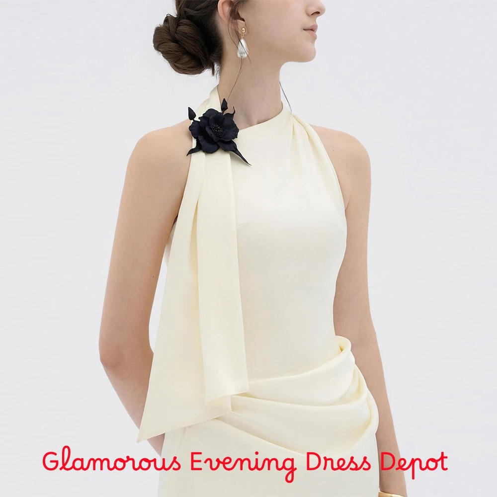 Graceful Halter Evening Dress Temperament Flowers Sleeveless Customized Celebrity Gowns Delicate Jersey Bespoke Occasion Gown
Graceful Halter Evening Dress Temperament Flowers Sleeveless Customized Celebrity Gowns Delicate Jersey Bespoke Occasion Gown