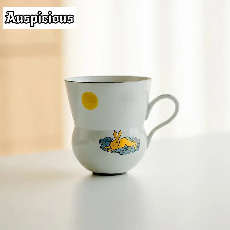 230ml Golden Rabbit News Ceramic Coffee Cup Tea Making Cup With Handle Creative Gourd Shape Drinking Mug Office Water Cup Gifts
230ml Golden Rabbit News Ceramic Coffee Cup Tea Making Cup With Handle Creative Gourd Shape Drinking Mug Office Water Cup Gifts