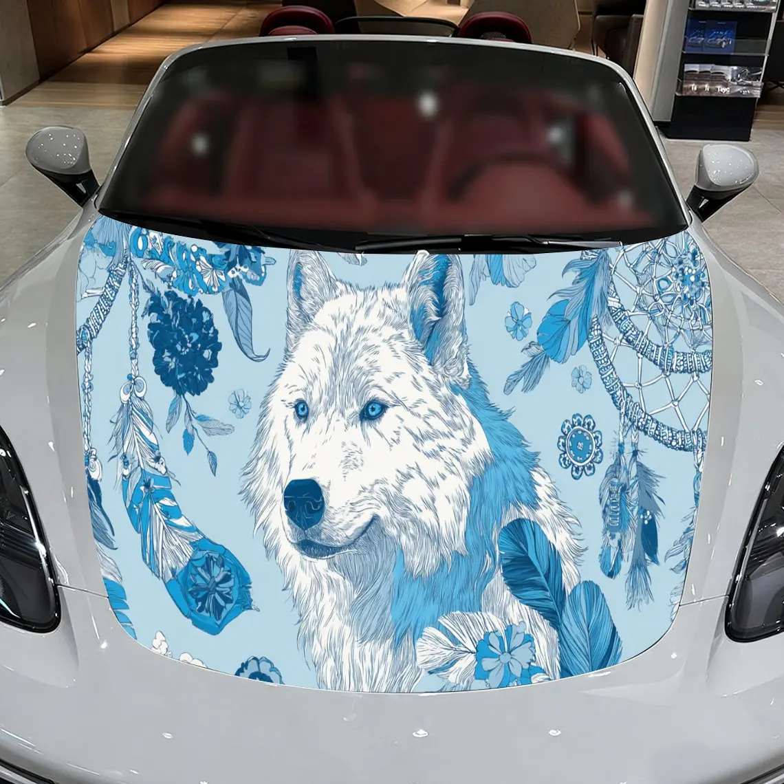 Car Decal Wolf with Blue Ethnic Artistic Background & Mystic-Ethnic-Gothic Aesthetic Car Hood Sticker, Waterproof Self - Adhesiv
Car Decal Wolf with Blue Ethnic Artistic Background & Mystic-Ethnic-Gothic Aesthetic Car Hood Sticker, Waterproof Self - Adhesiv