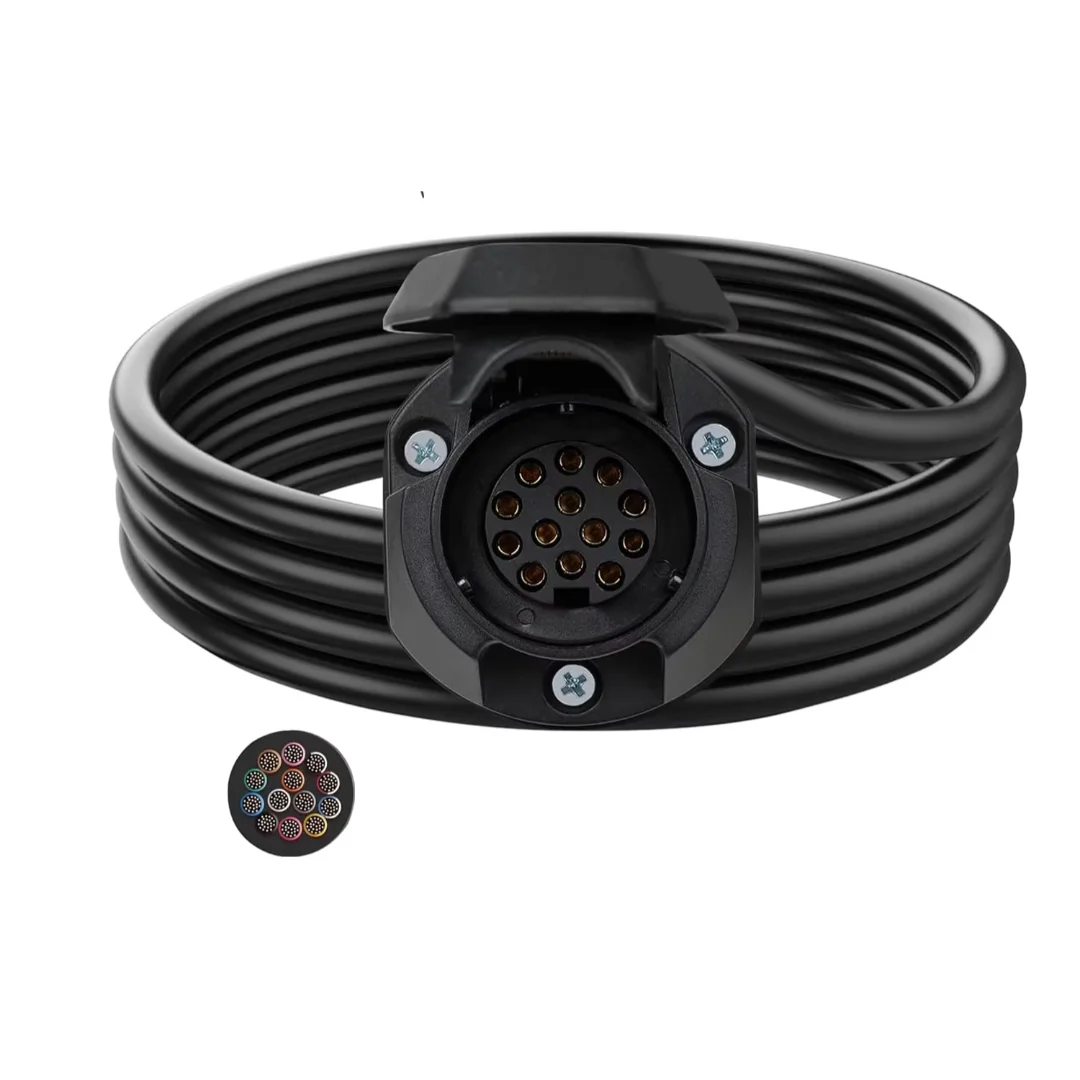 13 Pin Trailer Extension Cable 2M 12V 24V Pre Wired Waterproof Tow Connector for Caravan RV Truck
13 Pin Trailer Extension Cable 2M 12V 24V Pre Wired Waterproof Tow Connector for Caravan RV Truck