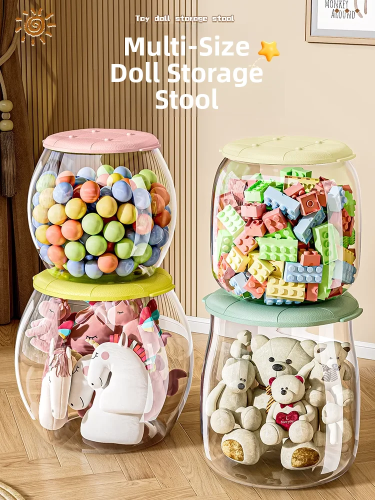 Transparent Doll Storage Box Plush Toy Storage Barrel Children's Doll Figurine Storage Case Clear Storage Bench Organizer
Transparent Doll Storage Box Plush Toy Storage Barrel Children's Doll Figurine Storage Case Clear Storage Bench Organizer