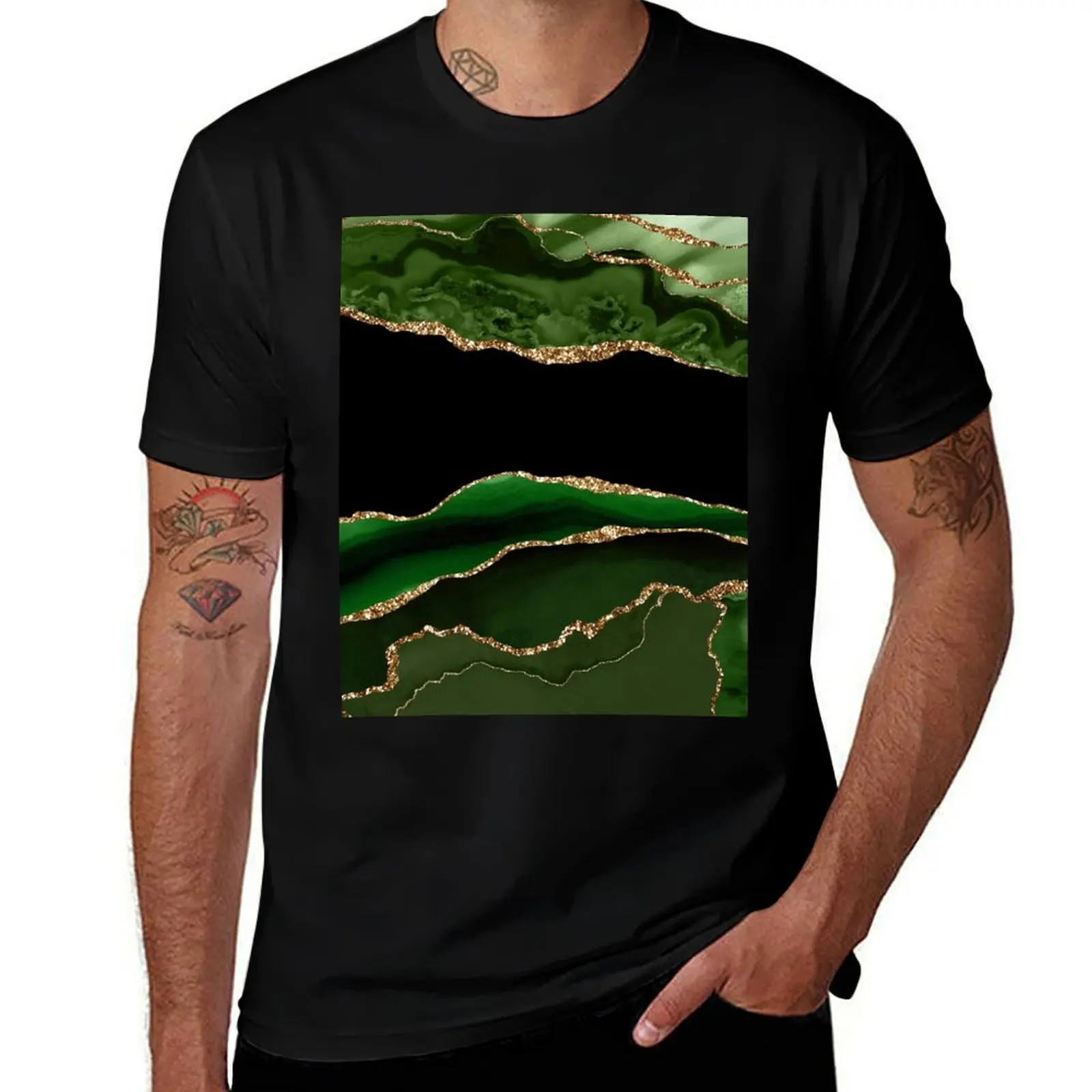 Emerald Green Faux Malachite Marble T-Shirt vintage clothes Blouse korean fashion Men's t shirts
Emerald Green Faux Malachite Marble T-Shirt vintage clothes Blouse korean fashion Men's t shirts
