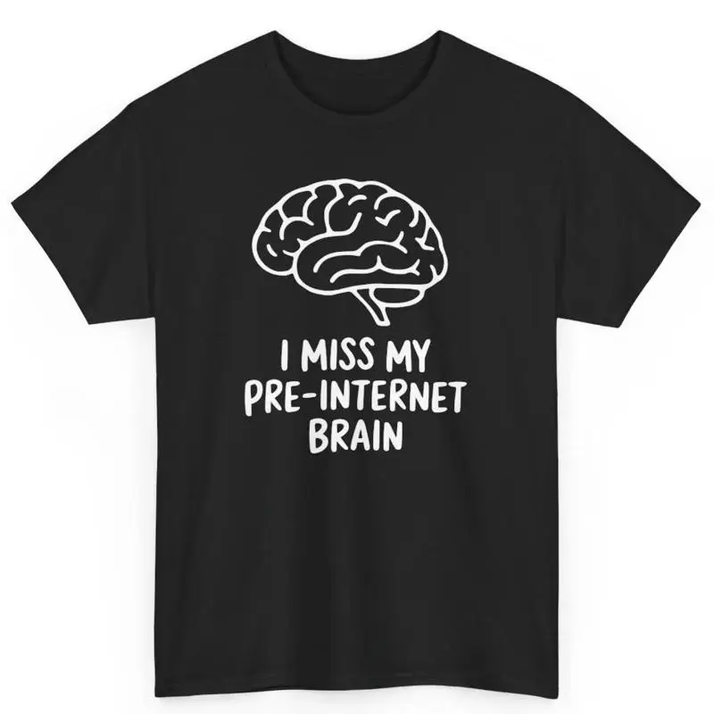 I Miss My Pre Internet Brain Offline Tech Humor S Хлопковая футболка 
I Miss My Pre Internet Brain Offline Tech Humor S Хлопковая футболка