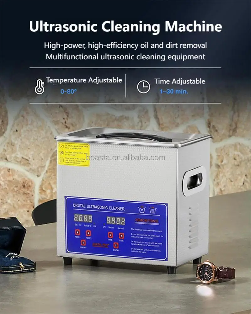 Фабрика Boasta 80 ℃ Профессиональная ультразвуковая чистящая машина с подогревом и таймером для ювелирных изделий, деталей часов и промышленной очистки
Фабрика Boasta 80 ℃ Профессиональная ультразвуковая чистящая машина с подогревом и таймером для ювелирных изделий, деталей часов и промышленной очистки