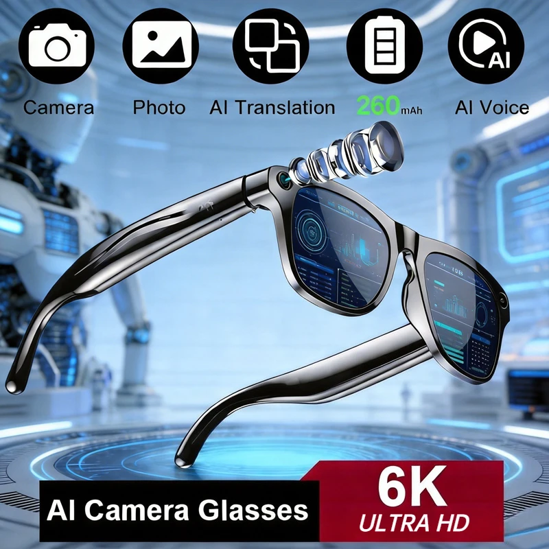 xkoenPro AI Smart Glasses 100MP Camera Built-in Flash Waterproof Bluetooth Call Playing Music Take Photos Audio/Video Recording
xkoenPro AI Smart Glasses 100MP Camera Built-in Flash Waterproof Bluetooth Call Playing Music Take Photos Audio/Video Recording
