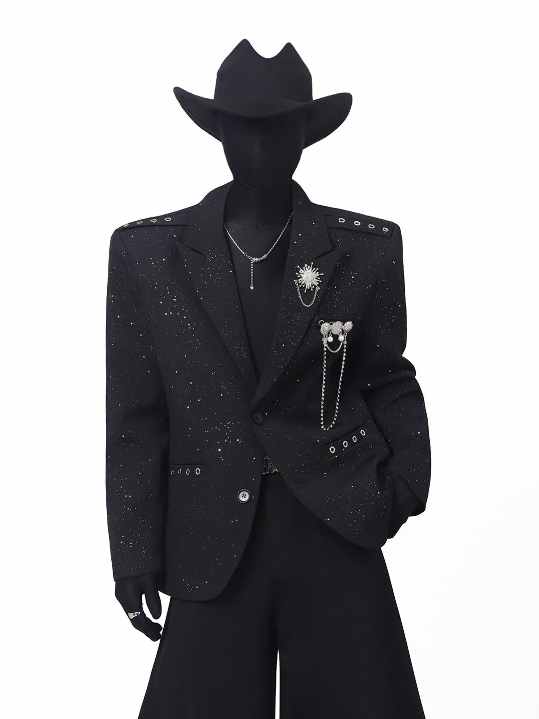 Ele Bla Metal oulder Pad Men's Suit Jaet Spring Casual Sle Long Sve Pure Color Two Button Single Breasted Coat
Ele Bla Metal oulder Pad Men's Suit Jaet Spring Casual Sle Long Sve Pure Color Two Button Single Breasted Coat