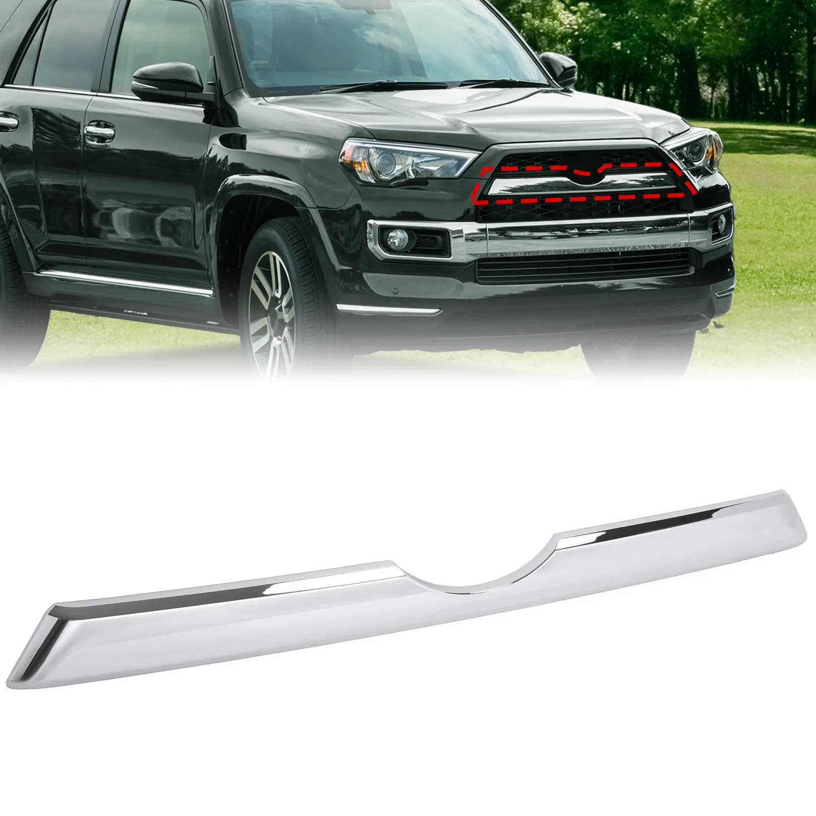 Fits 2014-2022 Toyota 4Runner Limited/Sr5 Front Upper Grille Trim Chrome
Fits 2014-2022 Toyota 4Runner Limited/Sr5 Front Upper Grille Trim Chrome