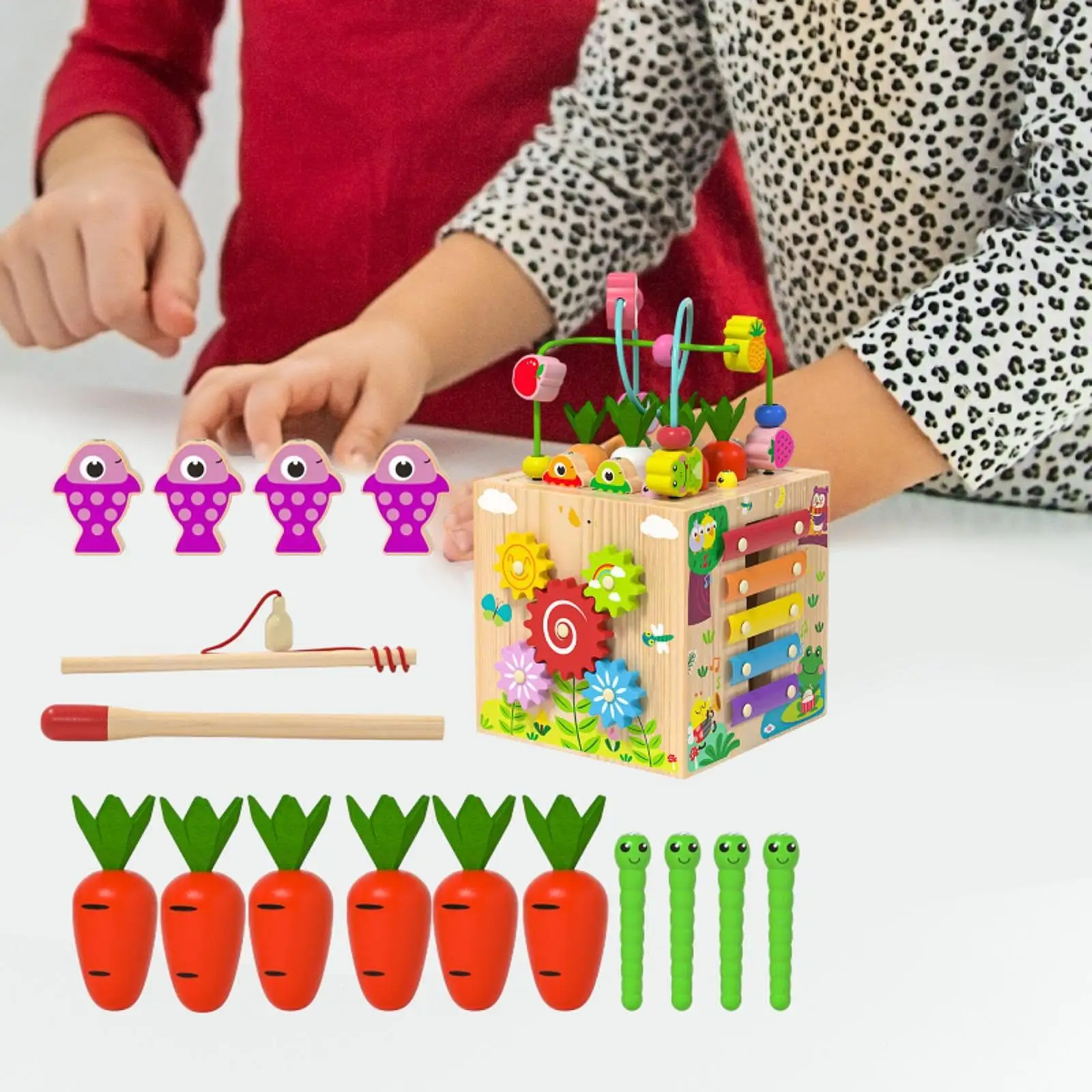 8 in 1 Activity Cube Toy Developmental Educational Bead Maze for Toddlers for 1 Year Old Kids Children Baby Toddlers Boys Girls
8 in 1 Activity Cube Toy Developmental Educational Bead Maze for Toddlers for 1 Year Old Kids Children Baby Toddlers Boys Girls
