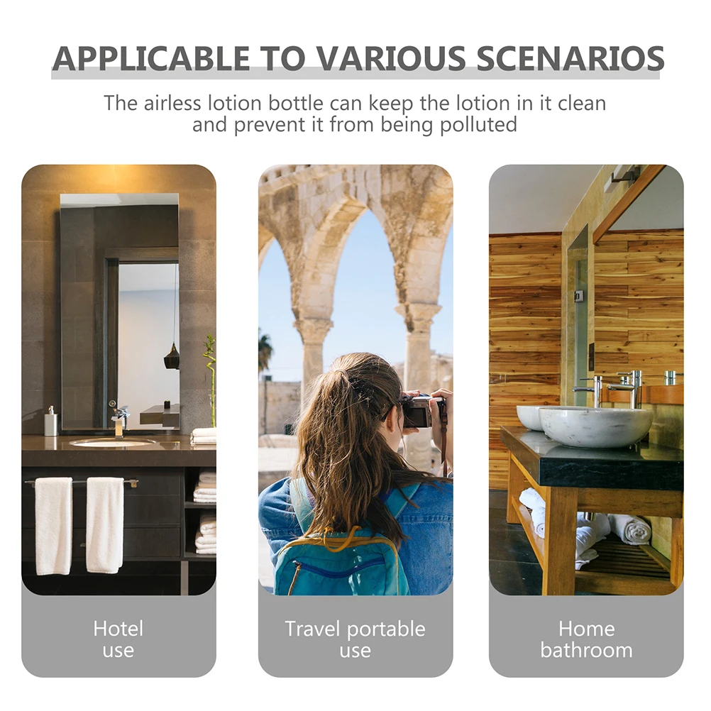 2pcs Plastic Airless Bottles Pump Travel Toiletries Containers LeakProof Travel Containers Lotion Cream Storage
2pcs Plastic Airless Bottles Pump Travel Toiletries Containers LeakProof Travel Containers Lotion Cream Storage