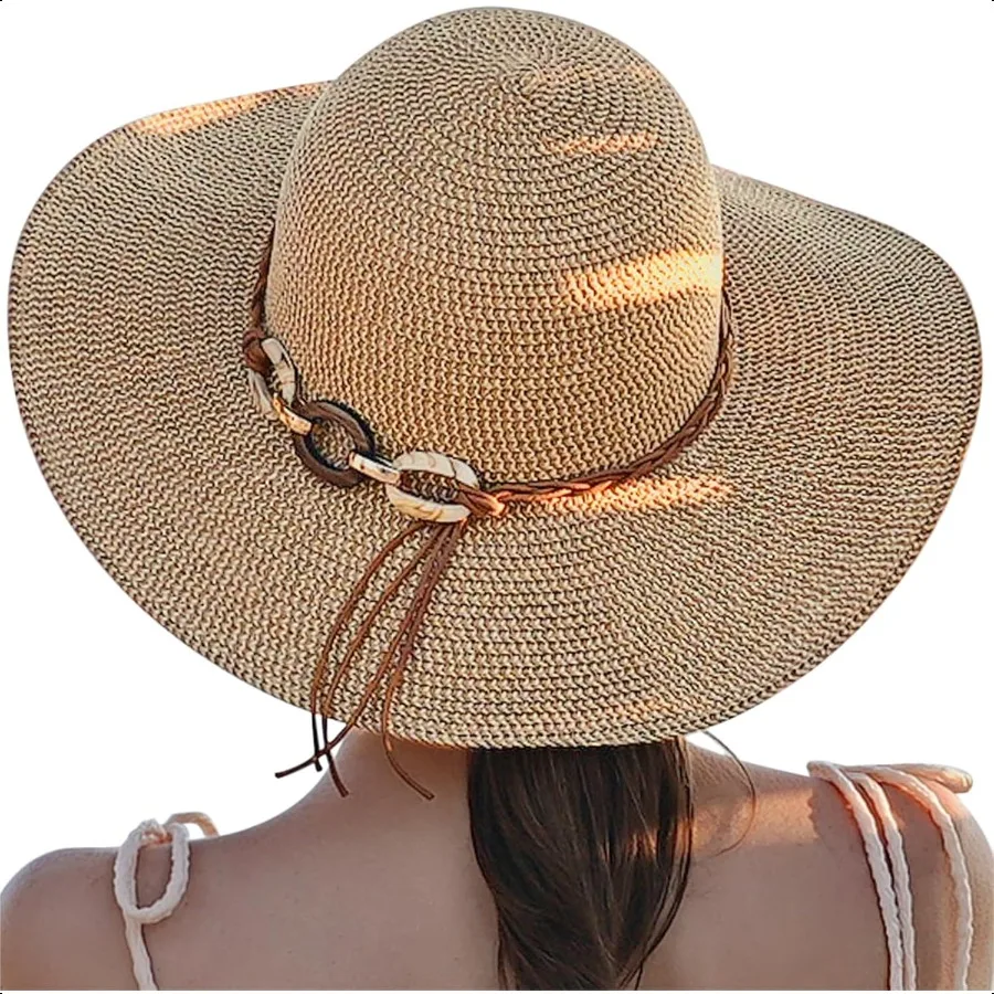 Beach Sun Hats for Women Wide Brim Straw Womens Summer Hat with Wind Lanyard Roll Up Foldable Beach Hat UV Protection 
Beach Sun Hats for Women Wide Brim Straw Womens Summer Hat with Wind Lanyard Roll Up Foldable Beach Hat UV Protection