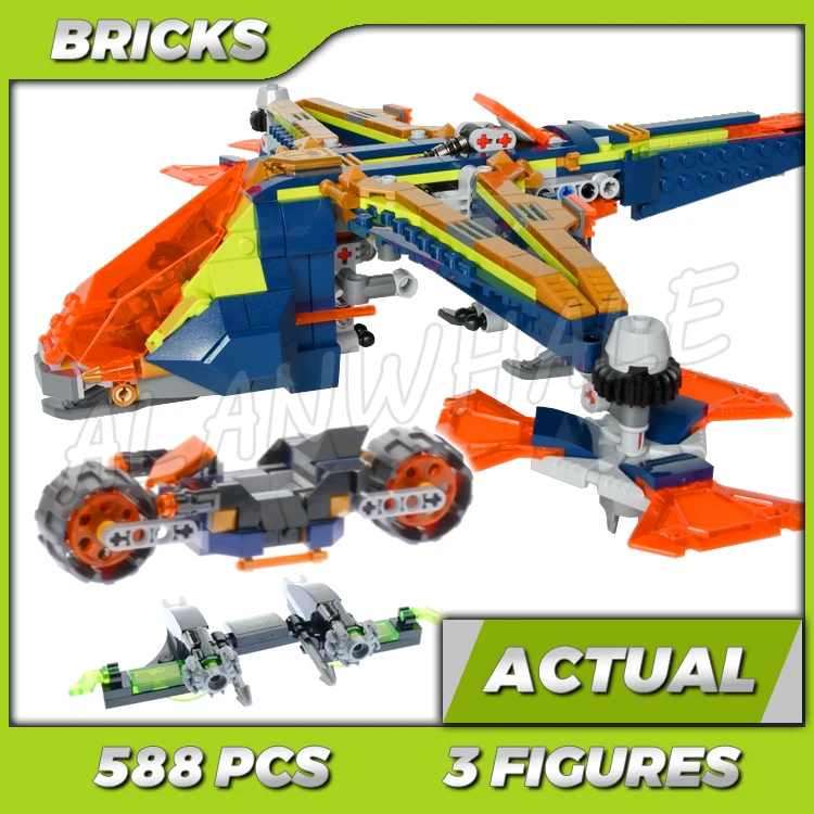 588pcs Nexoes Knights Aaron's X-bow Flyer Raider Dropship Function 10818 Building Kits toy Bricks Compatible with Bricks
588pcs Nexoes Knights Aaron's X-bow Flyer Raider Dropship Function 10818 Building Kits toy Bricks Compatible with Bricks