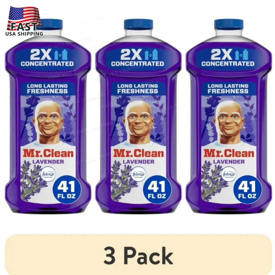3 упаковки Mr. Clean 2X концентрированный очиститель для нескольких поверхностей с ароматом лаванды Febreze, 41, жидкая унция
3 упаковки Mr. Clean 2X концентрированный очиститель для нескольких поверхностей с ароматом лаванды Febreze, 41, жидкая унция