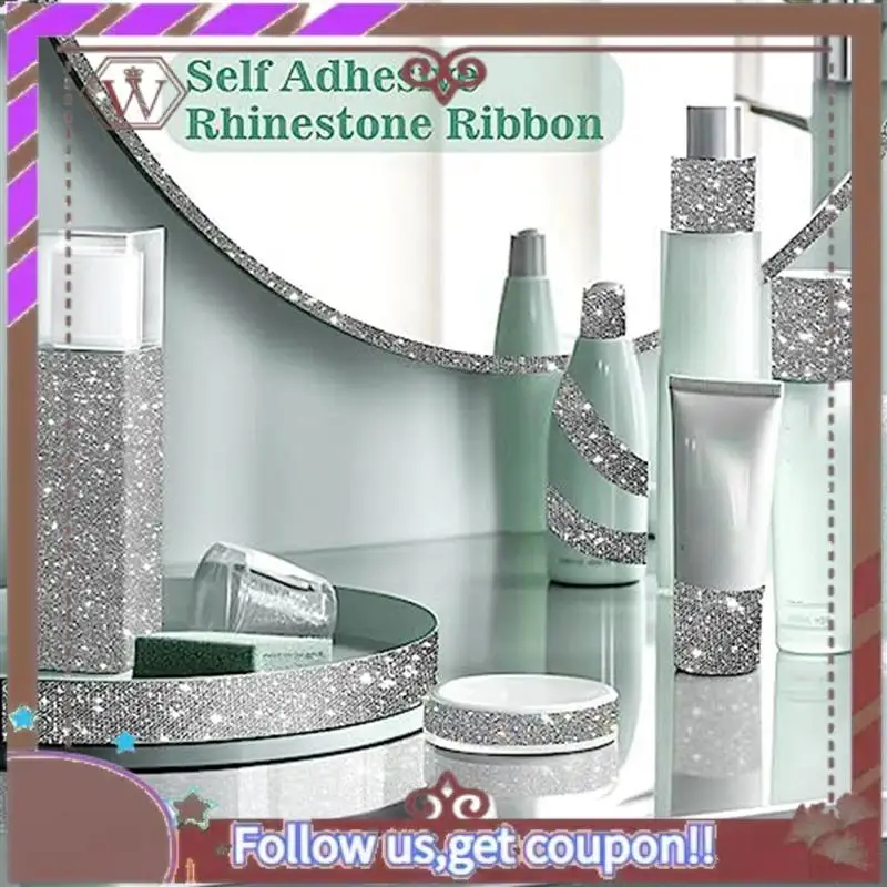 (New)-8 Rolls Self Adhesive Rhinestone Strips, Rhinestone Ribbon Rhinestone Diamond Ribbon For Crafts, DIY Rhinestone Tape
(New)-8 Rolls Self Adhesive Rhinestone Strips, Rhinestone Ribbon Rhinestone Diamond Ribbon For Crafts, DIY Rhinestone Tape