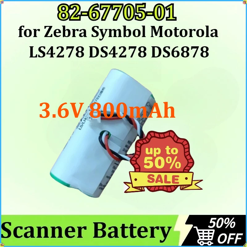 For Zebra Symbol Motorola LS4278 DS4278 DS6878 Rechargeable Batteries Newly Upgraded 82-67705-01 3.6V 800mAh Scanner Battery
For Zebra Symbol Motorola LS4278 DS4278 DS6878 Rechargeable Batteries Newly Upgraded 82-67705-01 3.6V 800mAh Scanner Battery