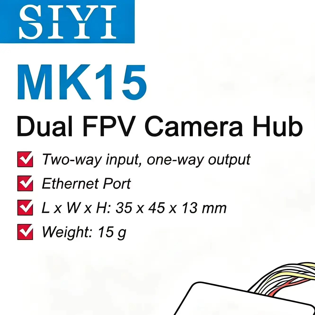 SIYI MK15 Dual Camera Hub - Compatible with MK15/HM30/MK32 Air Unit, FPV Drone Video Switch, Low-Latency 1
SIYI MK15 Dual Camera Hub - Compatible with MK15/HM30/MK32 Air Unit, FPV Drone Video Switch, Low-Latency 1