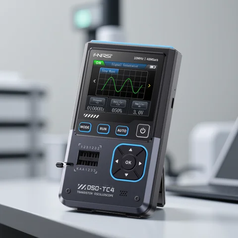 FNIRSI DSO-TC4 3in1 Digital Oscilloscope Transistor Tester Signal Generator 10MHz 48Ms/s Automative Ocsillscope LCR Tester Tools