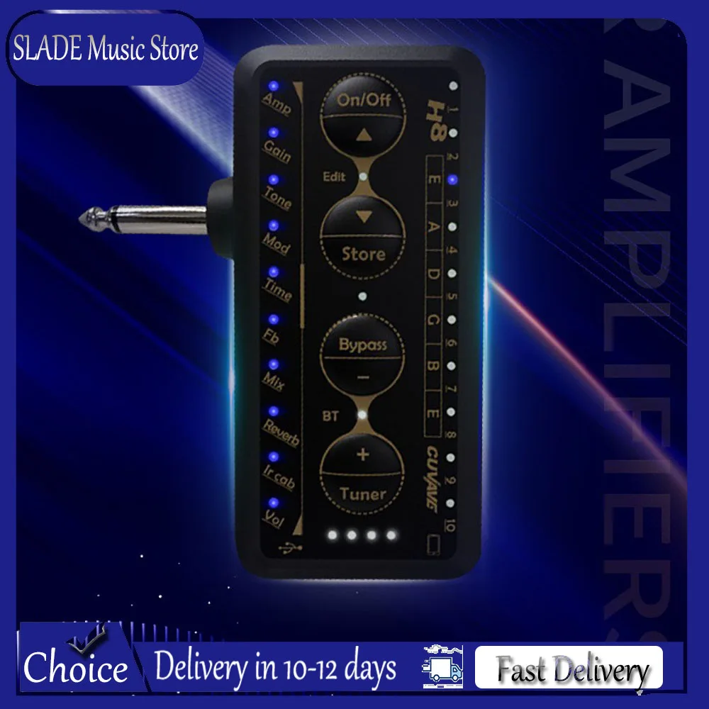 M-VAVE H8 Guitar Headphone Amplifier Rechargeable Portable Mini Headphone Amp Built-in Delay Reverb Effect for Guitar/Bass
M-VAVE H8 Guitar Headphone Amplifier Rechargeable Portable Mini Headphone Amp Built-in Delay Reverb Effect for Guitar/Bass