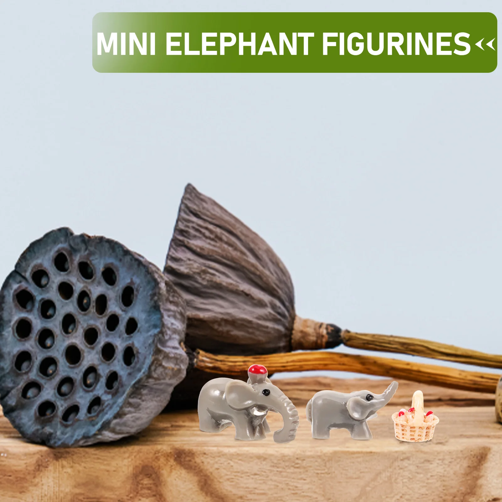 1 set Mini Resin Elephant Baby Flower Basket Set 2cm Lovely Animal Figurines for DIY Micro Landscapes Desk Bookshelf Decor
1 set Mini Resin Elephant Baby Flower Basket Set 2cm Lovely Animal Figurines for DIY Micro Landscapes Desk Bookshelf Decor