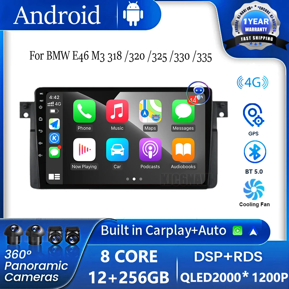 Android 14 For BMW E46 M3 318 /320 /325 /330 /335 Car Radio Multimedia Player Navigation GPS CarPlay BT WIFI NO 2Din DVD
Android 14 For BMW E46 M3 318 /320 /325 /330 /335 Car Radio Multimedia Player Navigation GPS CarPlay BT WIFI NO 2Din DVD