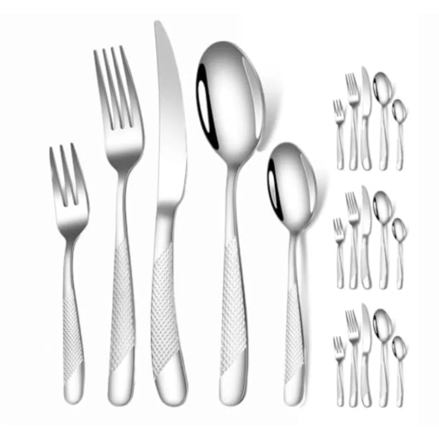 Stainless Steel Cutlery Set - 20 Pieces of Cutlery with Knife/Spoons/Forks - Tableware Cutlery for Kitchen
Stainless Steel Cutlery Set - 20 Pieces of Cutlery with Knife/Spoons/Forks - Tableware Cutlery for Kitchen