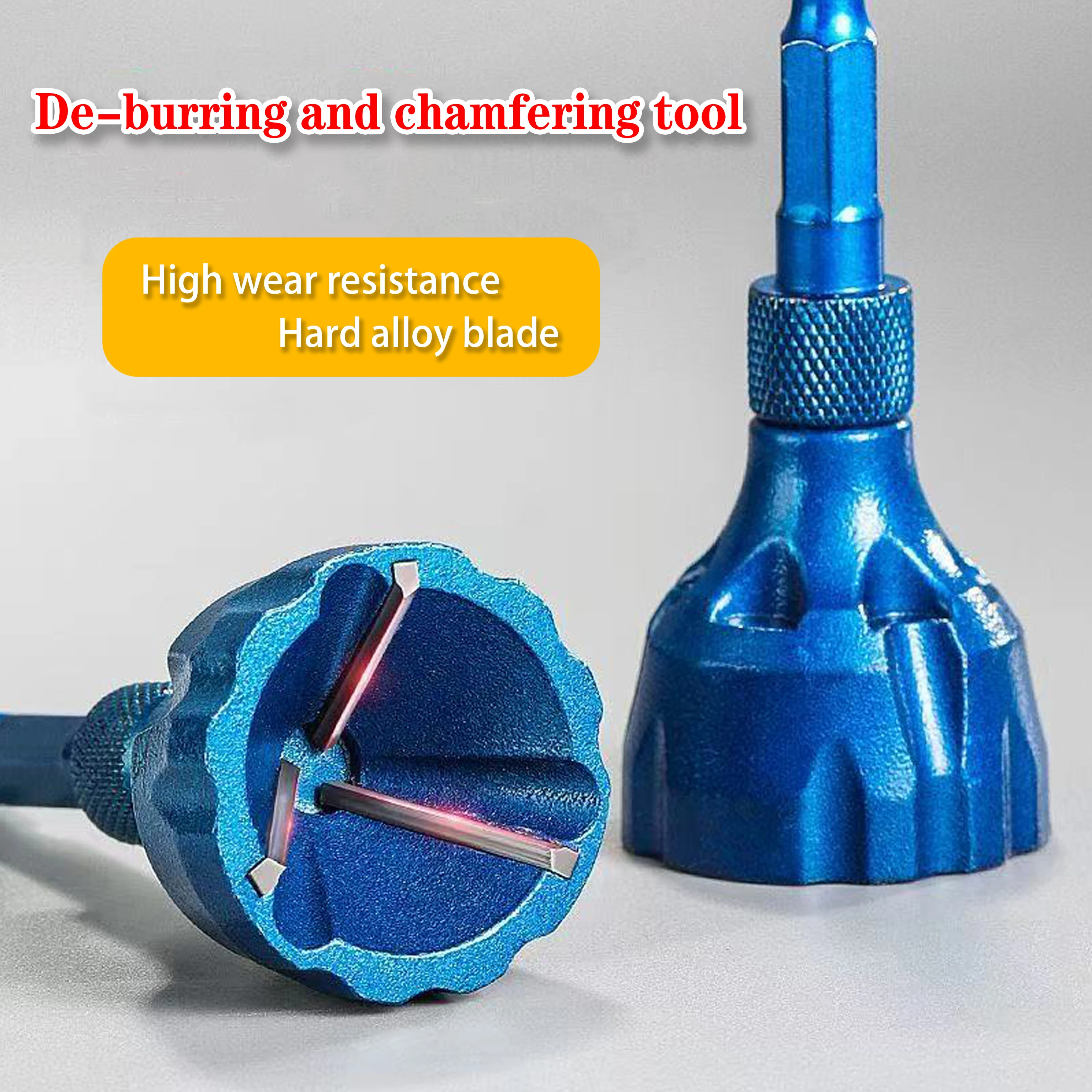 External round chamfering tool for deburring edge finishing hexagonal handle high-speed alloy steel three-bladed round cutter
External round chamfering tool for deburring edge finishing hexagonal handle high-speed alloy steel three-bladed round cutter