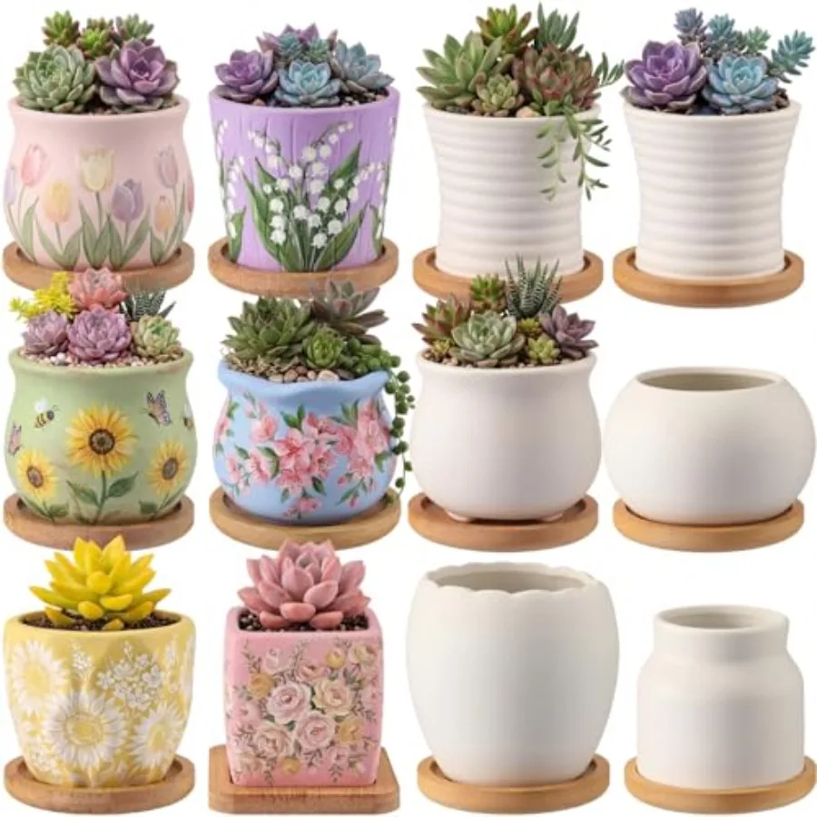 12 Sets 3 Inch Ceramics to Paint DIY Ceramic Succulent Planter Pots Paint Your Own Flower Pots Pottery Painting Craft Kit Unpai
12 Sets 3 Inch Ceramics to Paint DIY Ceramic Succulent Planter Pots Paint Your Own Flower Pots Pottery Painting Craft Kit Unpai