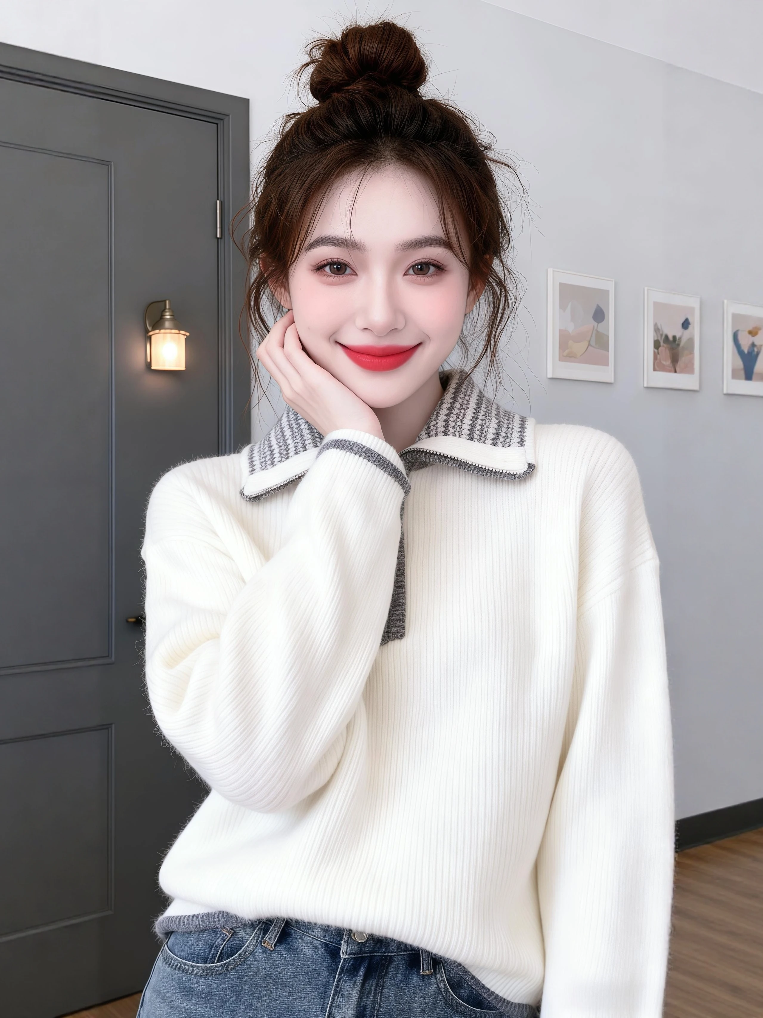 Soft Cozy Loose Women's Knitwear Spring Autumn Gentle Design Sense Half Zipper Collar Sweater Stylish Polyester Fiber Long Sl...
Soft Cozy Loose Women's Knitwear Spring Autumn Gentle Design Sense Half Zipper Collar Sweater Stylish Polyester Fiber Long Sl...