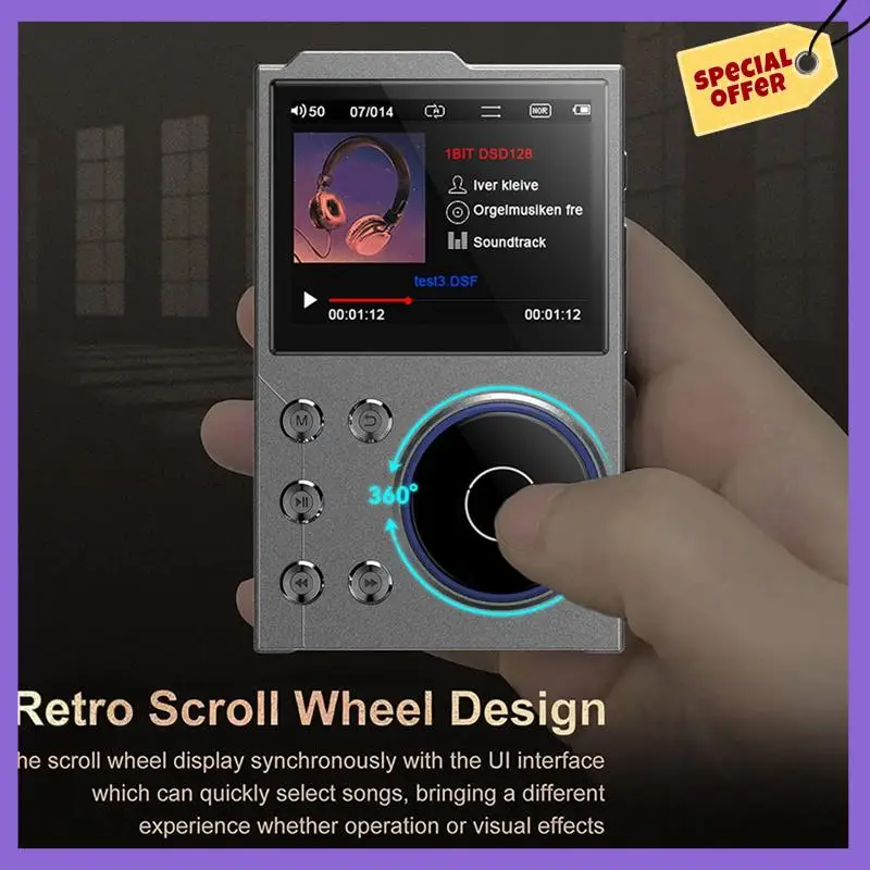 -A96Z Bluetooth MP3 Player 16GB+8GB Hifi Portable Music Player Built-In Memory, Ideal For Walkman Enthusiasts
-A96Z Bluetooth MP3 Player 16GB+8GB Hifi Portable Music Player Built-In Memory, Ideal For Walkman Enthusiasts