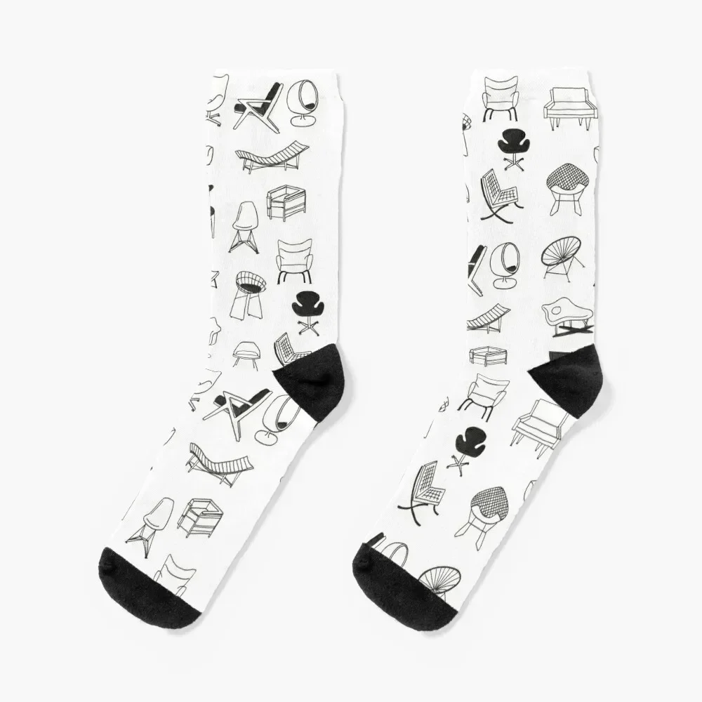 Mid Century Modern Chair Collection Socks hip hop shoes cartoon Novelties Socks Women's Men's
Mid Century Modern Chair Collection Socks hip hop shoes cartoon Novelties Socks Women's Men's