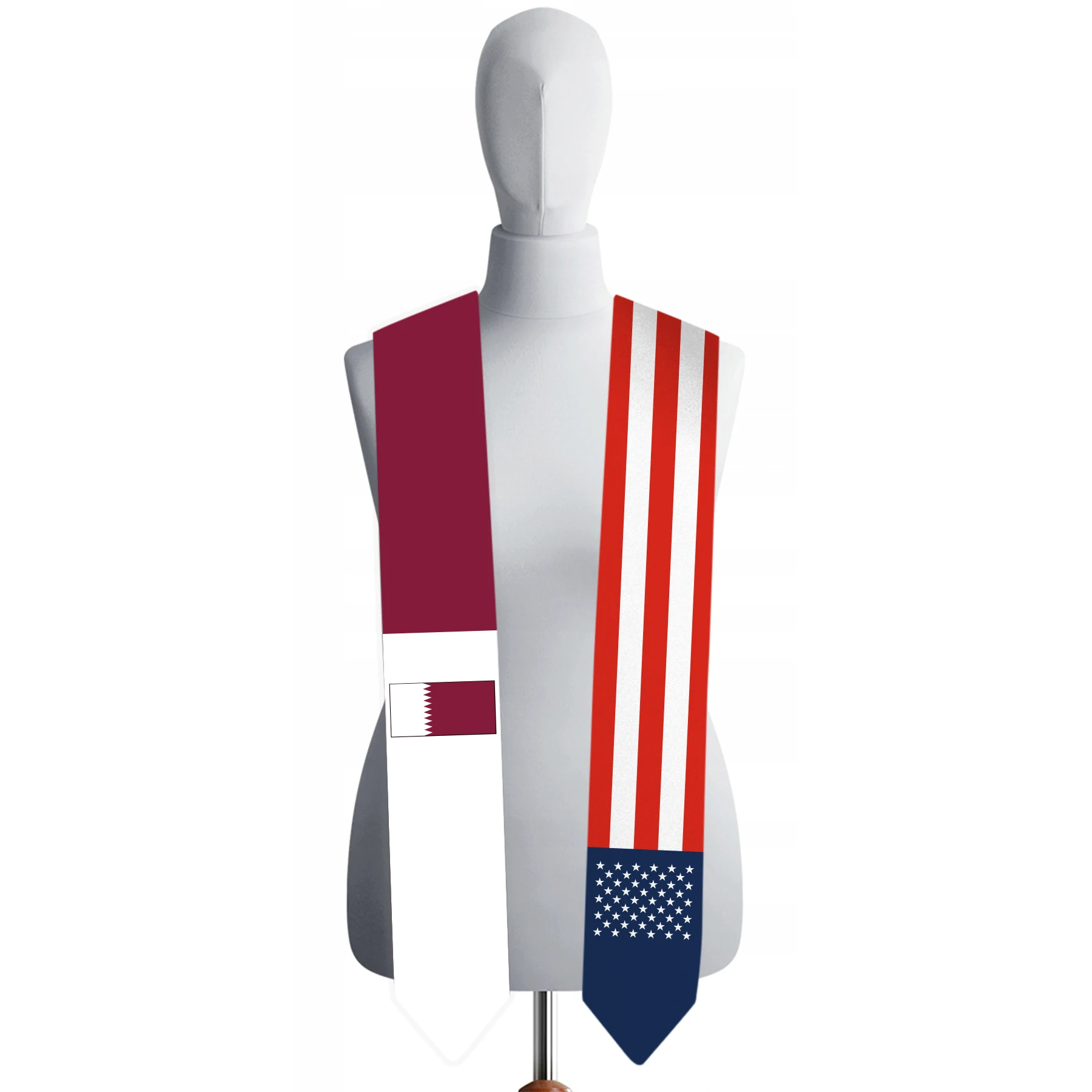 13x180cm USA And Qatar Flag Graduation Sash Bachelor Gown Accessory Graduation Sash Scarf
13x180cm USA And Qatar Flag Graduation Sash Bachelor Gown Accessory Graduation Sash Scarf