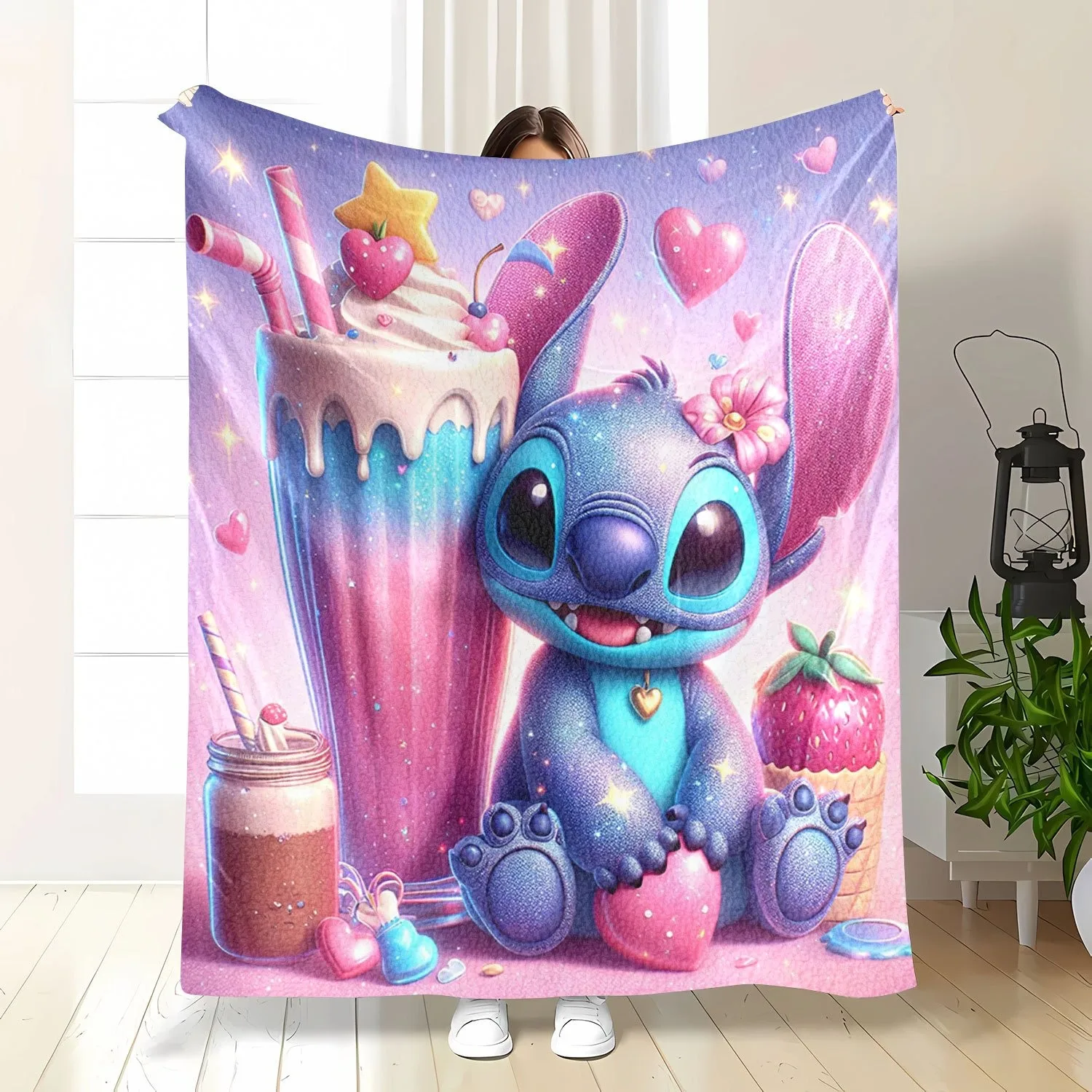 Stitch Fleece Blanket with Strawberry ,Multifunctional blanket suitable for home, outdoor, travel, camping, nap cover blanket.
Stitch Fleece Blanket with Strawberry ,Multifunctional blanket suitable for home, outdoor, travel, camping, nap cover blanket.