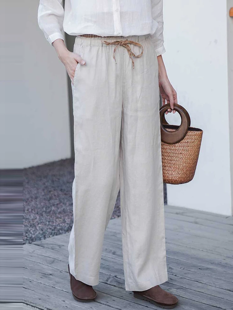 100% Linen Women Casual Trousers New Arrival 2025 Spring Vintage Style Solid Color Loose Female Basics Straight Pants M1567
100% Linen Women Casual Trousers New Arrival 2025 Spring Vintage Style Solid Color Loose Female Basics Straight Pants M1567
