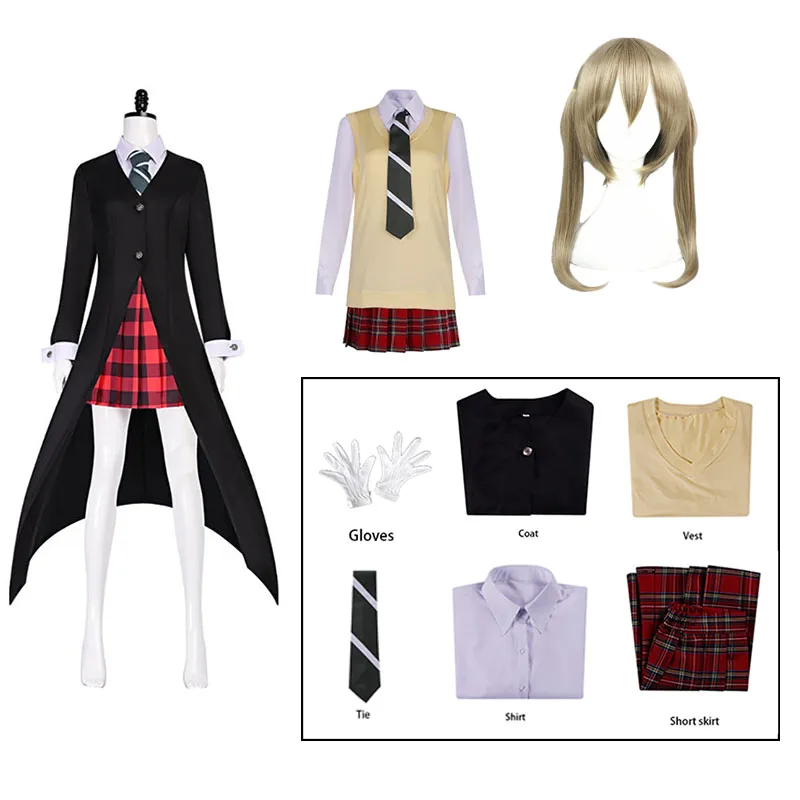 Maka Albarn Cosplay Costume Anime Soul Eater JK Unifrom School Suit Wig Skirt Accessories Full Set Long Coat Role Play Outfits
Maka Albarn Cosplay Costume Anime Soul Eater JK Unifrom School Suit Wig Skirt Accessories Full Set Long Coat Role Play Outfits
