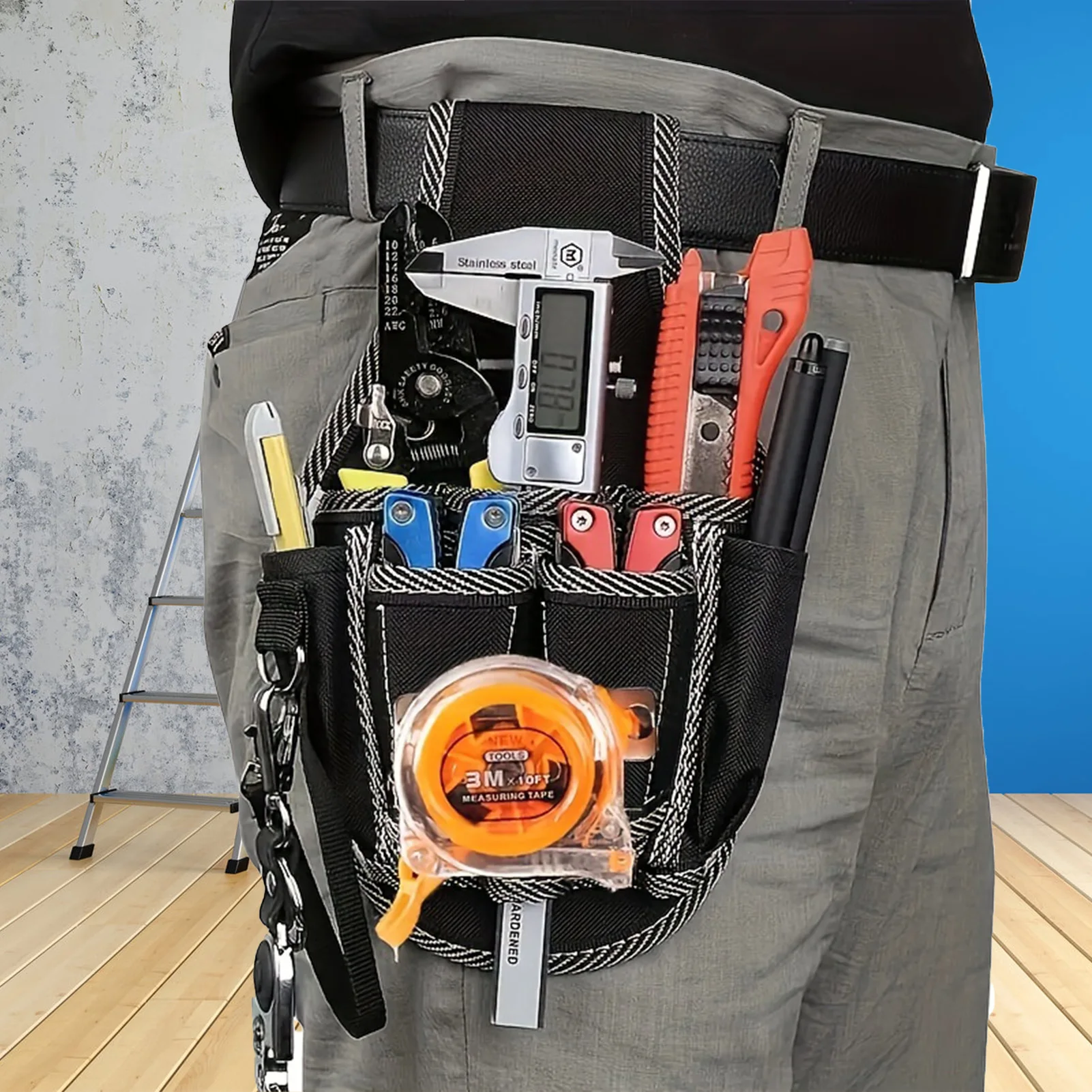Electricians Tool Organizer Pouch Easy to Carry Small Multi Pocket Screwdriver Kit Holder Suitable for Home Gardening
Electricians Tool Organizer Pouch Easy to Carry Small Multi Pocket Screwdriver Kit Holder Suitable for Home Gardening
