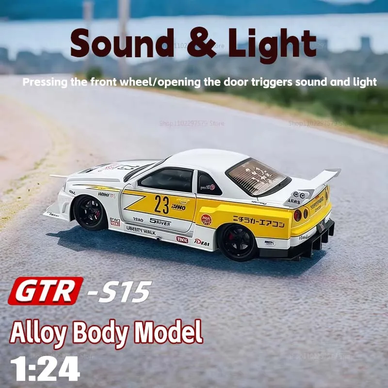 1:24 GTR R34 Modified Alloy Car Model with Sound Light Features Kids Toy Collectible Gift Sports Car Decor
1:24 GTR R34 Modified Alloy Car Model with Sound Light Features Kids Toy Collectible Gift Sports Car Decor