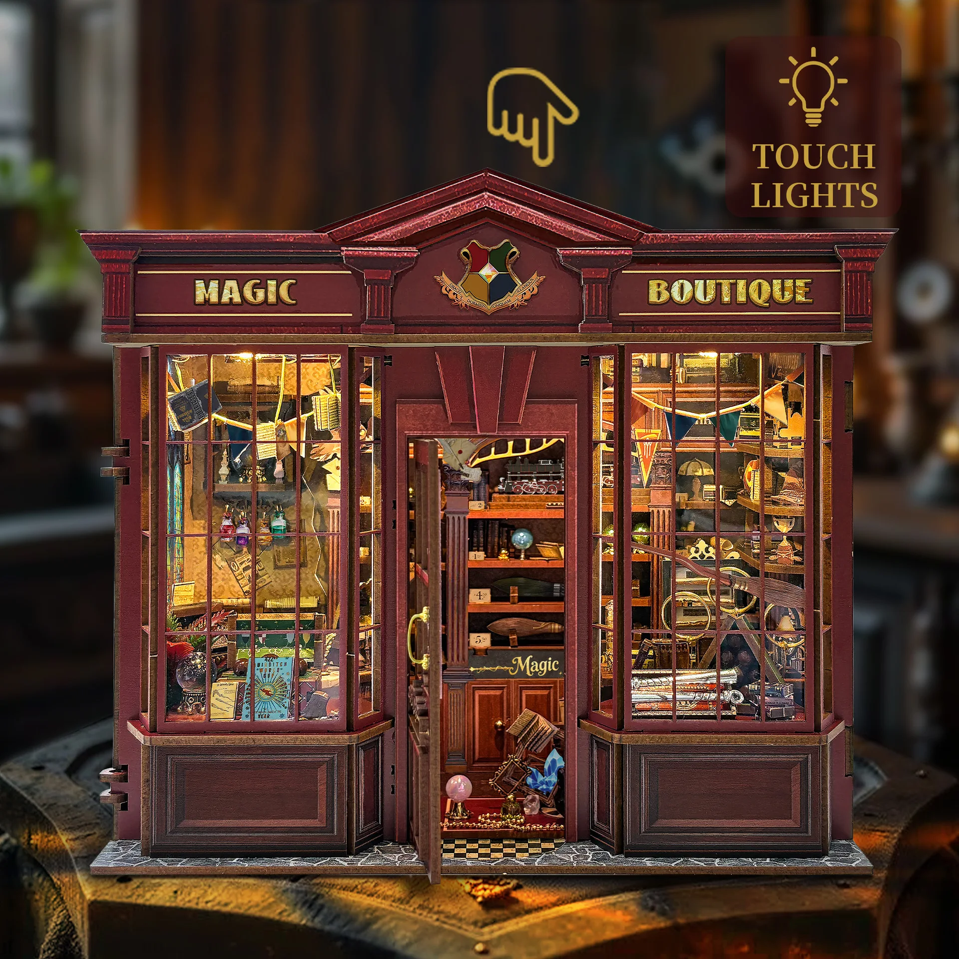 3D Wooden DIY Magic Boutique Book Nook,Touch LED Lighted Miniature Diorama Kit,HandmadeCreative Gift for Book Lovers&Shelf Decor
3D Wooden DIY Magic Boutique Book Nook,Touch LED Lighted Miniature Diorama Kit,HandmadeCreative Gift for Book Lovers&Shelf Decor